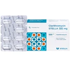 Thuốc Clarithromycin Stella 500mg điều trị nhiễm trùng (4 vỉ x 7 viên)