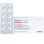 Thuốc Concor 5mg Merck điều trị tăng huyết áp, đau thắt ngực (3 vỉ x 10 viên)