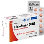 Thuốc Diclofenac DHG điều trị viêm, đau trong rối loạn cơ xương khớp (10 vỉ x 10 viên)