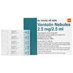 Dung dịch khí dung Ventolin Nebules 2.5mg GSK điều trị, ngăn ngừa co thắt phế quản (4 vỉ x 5 ống)