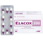 Thuốc Elacox 200 điều trị triệu chứng thoái hoá khớp, viêm khớp dạng thấp cấp hay mạn tính (10 vỉ x 10 viên)