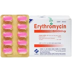 Thuốc Erythromycin 500mg Vidipha điều trị nhiễm khuẩn (10 vỉ x 10 viên)