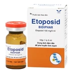 Thuốc Etoposid 100mg Bidiphar điều trị ung thư tinh hoàn kháng trị, u buồng trứng, u lympho (5ml)
