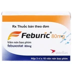 Thuốc Feburic 80mg Astellas điều trị tăng acid uric huyết mạn tính (3 vỉ x 10 viên)