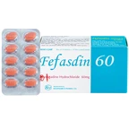 Thuốc Fefasdin 60 Khapharco điều trị viêm mũi dị ứng, mày đay mạn tính vô căn (10 vỉ x 10 viên)