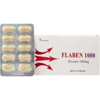 Thuốc Flaben 1000 Hà Nam điều trị các dấu hiệu và triệu chứng của suy tuần hoàn tĩnh mạch mãn tính (3 vỉ x 10 viên)