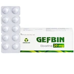 Thuốc Gefbin Medisun điều trị viêm mũi dị ứng, mề đay vô căn mạn tính (3 vỉ x 10 viên)