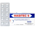 Thuốc Hasitec 5 Hasan điều trị tăng huyết áp, suy tim (3 vỉ x 10 viên)