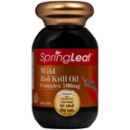 Viên uống bổ sung DHA, EPA cho cơ thể, hỗ trợ cải thiện trí nhớ và thị lực Spring Leaf Wild Red Krill Oil Complex 700mg (Lọ 60 viên)