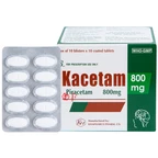 Viên nén Kacetam 800mg Khapharco điều trị rung giật cơ có nguồn gốc vỏ não, thiếu máu não (10 vỉ x 10 viên)