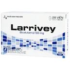 Thuốc Larrivey 50mg Davipharm hỗ trợ điều trị ung thư tiền liệt tuyến (4 vỉ x 7 viên)