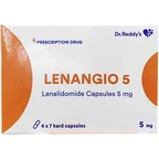 Thuốc Lenangio 5mg Dr.reddy's điều hòa miễn dịch, kháng sinh mạch, chống ung thư qua nhiều cơ chế (4 vỉ x 7 viên)