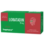 Thuốc Loratadin 10mg Traphaco điều trị triệu chứng viêm mũi dị ứng và mề đay tự phát mạn tính (10 vỉ x 10 viên)