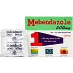 Viên nén Mebendazole 500mg Mekophar điều trị nhiễm một hay nhiều loại giun (1 viên)