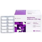 Thuốc Metformin Stella 1000mg điều trị đái tháo đường típ 2 (6 vỉ x 10 viên)