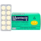 Viên nhai Myantacid-II TV.Pharm điều trị loét dạ dày - tá tràng, viêm dạ dày (10 vỉ x 10 viên)