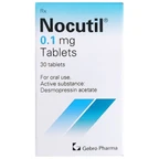 Thuốc Nocutil 0.1mg Việt Pháp điều trị đái dầm ban đêm ở trẻ trên 5 tuổi (1 hộp x 30 viên)