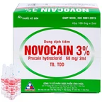 Dung dịch tiêm Novocain 3% Vinphaco gây tê tiêm thấm, gây tê vùng, gây tê tủy sống (100 ống x 2ml)