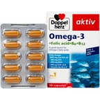 Viên uống hỗ trợ mạch máu khỏe mạnh Omega-3 + Folic acid + B6 + B12 (3 vỉ x 10 viên)