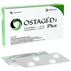 Thuốc Ostagi - D3 Plus Agimexpharm điều trị loãng xương ở phụ nữ mãn kinh và nam giới (1 vỉ x 4 viên) 	