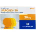 Viên nén Parokey-30 DaViPharm điều trị bệnh trầm cảm, rối loạn ám ảnh cưỡng bức (6 vỉ x 10 viên)