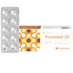 Thuốc Predstad 20mg Stella điều trị hoặc ức chế các rối loạn do viêm và dị ứng (2 vỉ x 10 viên) 