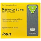 Thuốc Relvinca 30mg Lotus điều trị đầu tay cho bệnh ung thư phổi không phải tế bào nhỏ (1 vỉ x 1 viên)