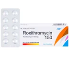 Thuốc Roxithromycin 150 DHG điều trị các loại nhiễm khuẩn, bệnh bạch hầu, ho gà (3 vỉ x 10 viên)