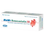 Thuốc Savi Rosuvastatin 10MG điều trị rối loạn lipid máu (3 vỉ x 10 viên)