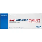 Thuốc Savi Valsartan Plus HCT 80/12.5 điều trị tăng huyết áp (3 vỉ x 10 viên)
