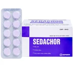 Thuốc Sedachor Haripharco hạ sốt, giảm đau, trị cảm cúm, nhức đầu (50 vỉ x 10 viên)
