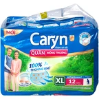 Tã quần Caryn mỏng thoáng cho người lớn size XL - Gói 12 miếng (vòng bụng 90 - 125 cm)