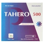 Dung dịch uống Tahero 500 Phương Đông dùng để hạ sốt, giảm đau từ nhẹ đến vừa (20 ống)