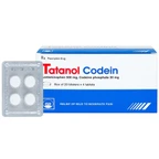 Thuốc Tatanol Codein hỗ trợ điều trị các cơn đau vừa và nặng (20 vỉ x 4 viên)