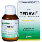 Bột pha uống Tedavi 400mg/57mg điều trị nhiễm khuẩn, viêm xoang, viêm tai giữa (70ml)