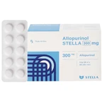 Thuốc Allopurinol 300mg Stella Pharm giảm sự hình thành acid uric, điều trị bệnh gout (10 vỉ x 10 viên)
