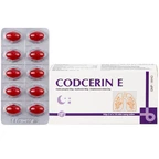 Thuốc Codcerin E Trường Thọ điều trị viêm phế quản, viêm họng, viêm phổi, ho do kích ứng (2 vỉ x 10 viên)