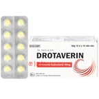 Thuốc Drotaverin 40mg Khapharco điều trị cơn co thắt dạ dày và ruột, hội chứng ruột bị kích thích (10 vỉ x 10 viên)