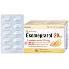 Thuốc Esomeprazol 20mg điều trị trào ngược dạ dày, thực quản (10 vỉ x 10 viên)
