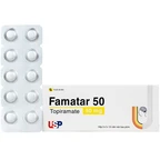 Thuốc Famatar 50mg USP điều trị động kinh cục bộ, dự phòng đau nửa đầu (3 vỉ x 10 viên)
