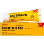 Thuốc Kem Bôi Da Sulfadiazin Bạc 1% Medipharco phòng ngừa và điều trị nhiễm khuẩn trong phỏng độ hai, độ ba (20g)