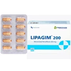 Thuốc Lipagim 200 Agimexpharm bổ sung cho chế độ ăn uống, điều trị tăng triglycerid máu (3 vỉ x 10 viên)