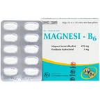 Thuốc Magnesi-B6 Khapharco giảm các triệu chứng thiếu hụt magnesi, nôn mửa, khó chịu (10 vỉ x 10 viên)