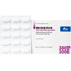 Thuốc Miderix 380mg/300mg Meditop điều trị triệu chứng đau do co thắt cơ trong các rối loạn cơ xương cấp tính (4 vỉ x 15 viên)