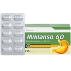 Thuốc Miklanso 60mg Hdpharma điều trị viêm thực quản có trợt loét (3 vỉ x 10 viên)
