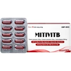 Thuốc bổ Mitivit B Bình Thuận bổ sung vitamin nhóm B (3 vỉ x 10 viên)