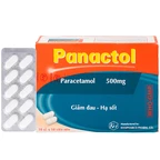 Viên nén Panactol 500mg Khapharco giảm đau, hạ sốt, điều trị đau đầu, đau răng (10 vỉ x 10 viên)