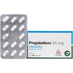 Thuốc Pregabakern 25mg KERN điều trị đau thần kinh, động kinh, rối loạn lo âu tổng quát (4 vỉ x 14 viên)