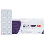 Thuốc Queitoz-50 Davipharm điều trị tâm thần phân liệt, rối loạn lưỡng cực (3 vỉ x 10 viên)