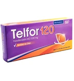 Thuốc Telfor 120 DHG điều trị các triệu chứng viêm mũi dị ứng (2 vỉ x 10 viên)